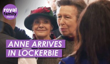 Princess Anne Begins Day of Engagements in Lockerbie