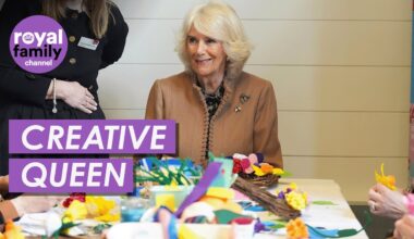 Creative Queen Camilla Crafts Wreath at Shrewsbury Flaxmill Maltings