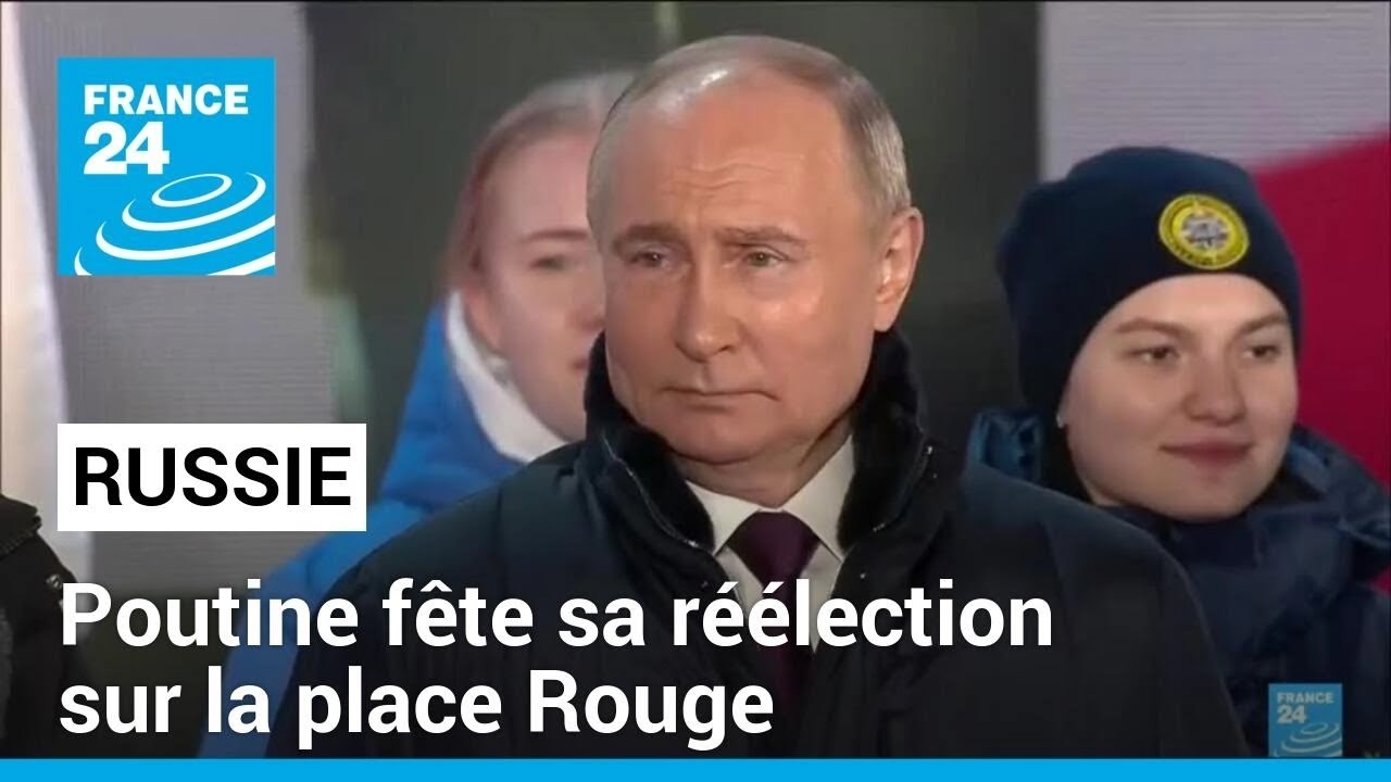 Poutine réélu : discours du président russe acclamé par la foule • FRANCE 24