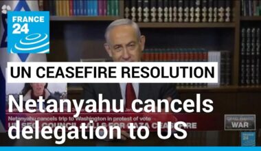 Netanyahu cancels Israeli delegation to US over UN Gaza vote • FRANCE 24 English