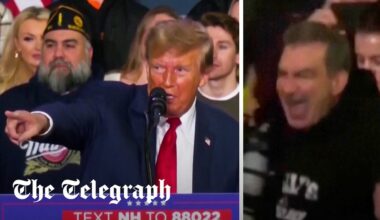 'Get him out': Moment Trump has security remove heckler at rally