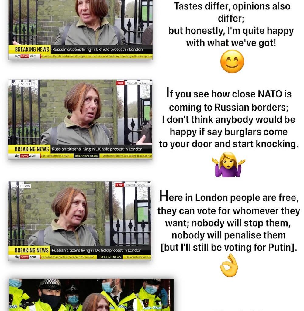 Russian citizen living in the UK explains why she will be voting for Putin