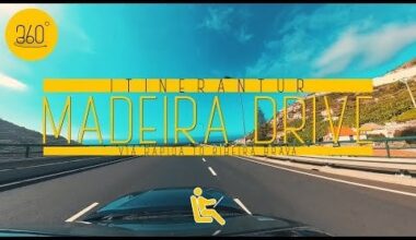 [360°] Virtual Drive - From Funchal to Ribeira Brava, Highway of Madeira Island, Portugal.