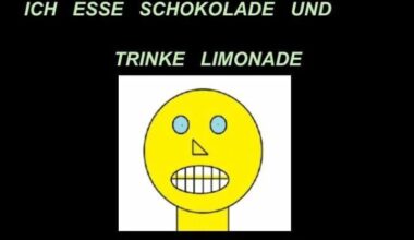 Ich esse Schokolade und...