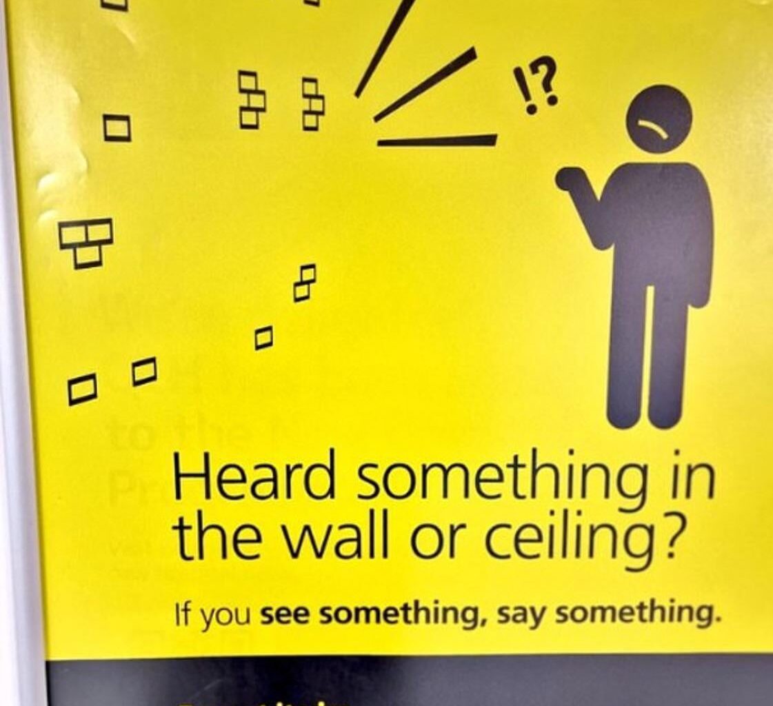 They’re in the walls (NHS poster)