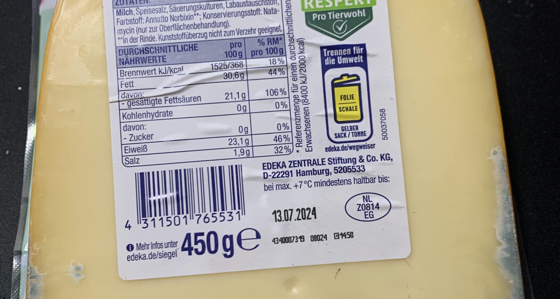 Ist mein ganzer Gouda hin ?