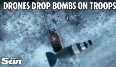 Ukrainian drones hunt Russian soldiers hiding in the snow before unleashing lethal bomb strikes