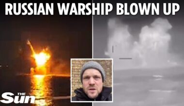 Ukrainian kamikaze drone DESTROYS Putin’s prized £51m warship in latest humiliation