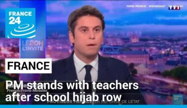 France's PM stands with teachers after school chief quits in hijab row • FRANCE 24 English