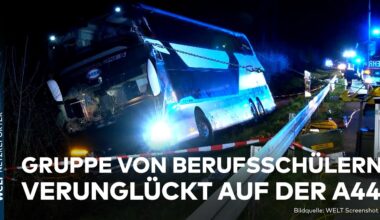 ERNEUT SCHWERES BUSUNGLÜCK: Mehr als 20 Verletzte bei Unfall auf der A44 | WELT News