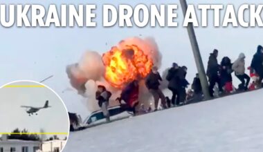 Flames erupt as Ukrainian drone blasts Putin’s weapons factory deep inside Russia