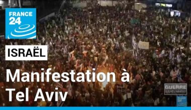 Manifestation à Tel Aviv pour demander la libération des otages et contre le gouvernement Netanyahu