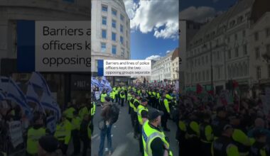 Standoff between protesters in London