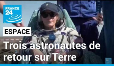 Trois astronautes de retour sur terre après un séjour dans la Station spatiale internationale