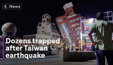 Taiwan quake: videos show moment biggest earthquake in 25 years struck