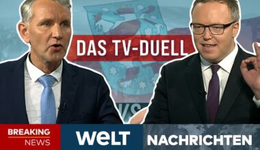 THÜRINGEN: Hitziger Schlagabtausch! So lief das TV-Duell zwischen Höcke (AfD) und Voigt (CDU) I WELT