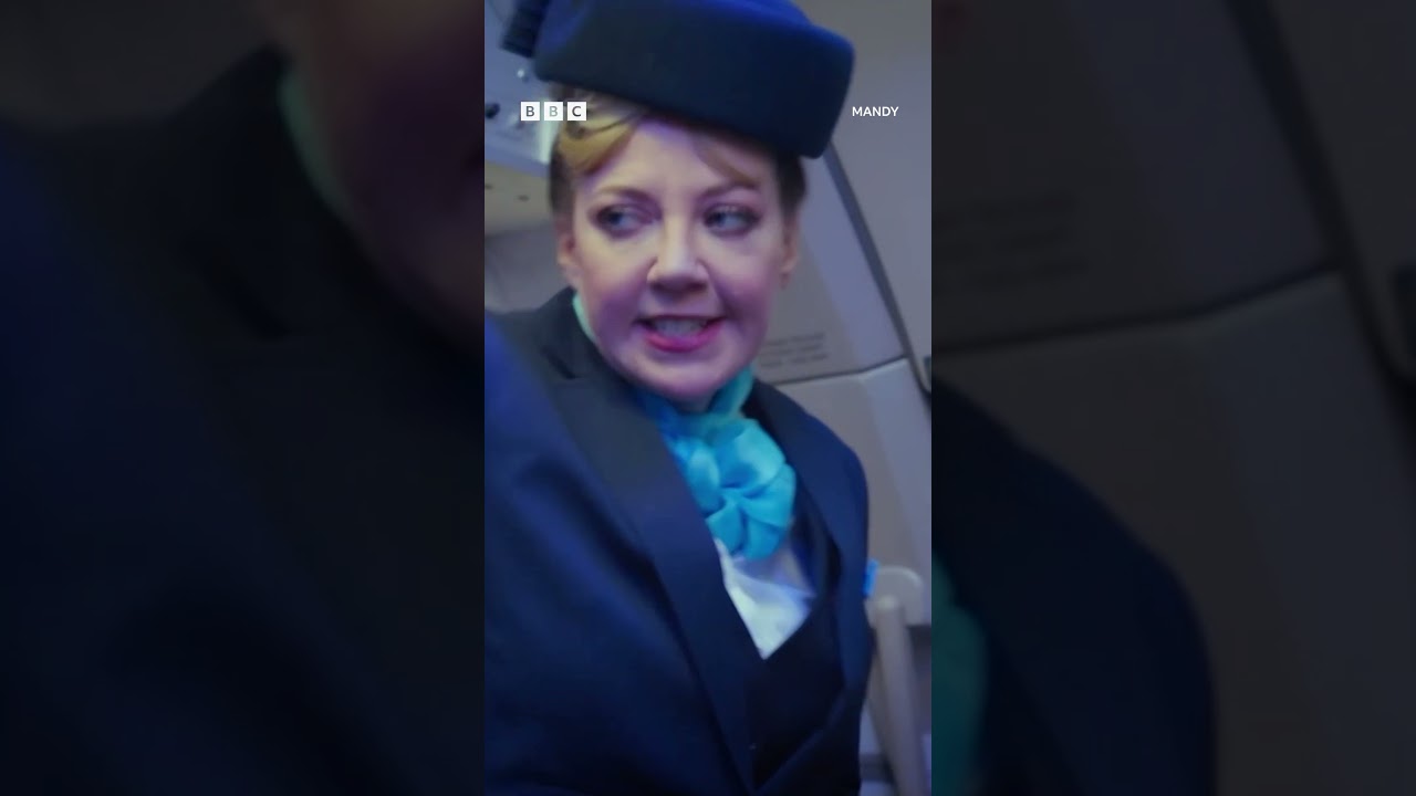 It's hard work being a flight attendant 😂  - BBC