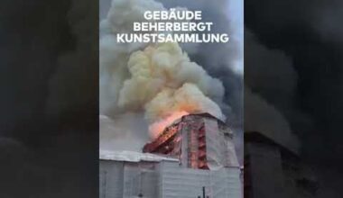 INFERNO IN KOPENHAGEN: Historische Börse steht in Brand! | WELT #shorts