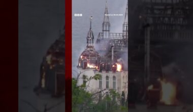 Ukraine's 'Harry Potter castle' hit in deadly Russian strike. #Shorts #Ukraine #Russia #BBCNews