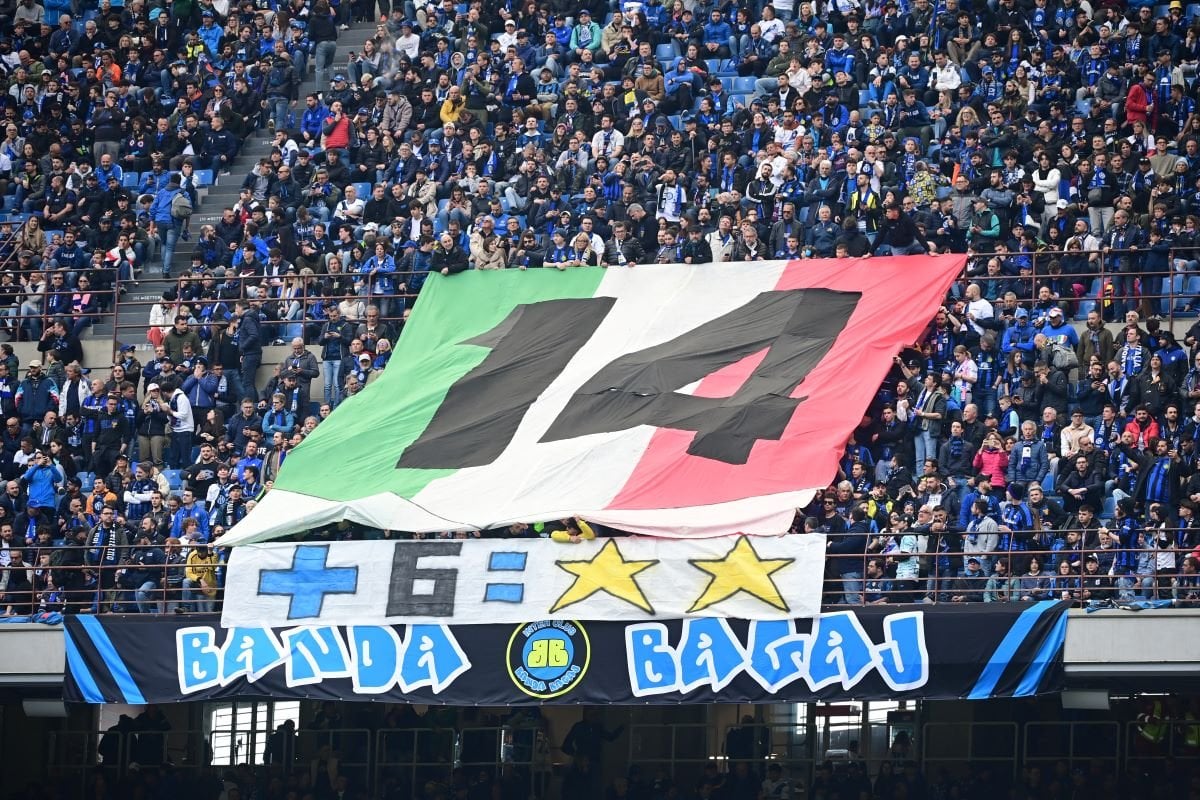 [Football Italia] Inter fans taunted Juventus during Serie A title celebrations by unveiling a giant Scudetto with the number 14, which they had won by default in 2006 following the Calciopoli scandal.