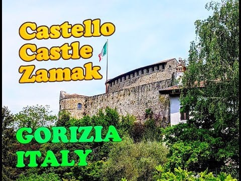 Amazing and interesting castle in Italy Gorizia 4K walking