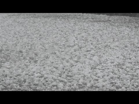 First hailstorm in Northern Italy on Easter monday