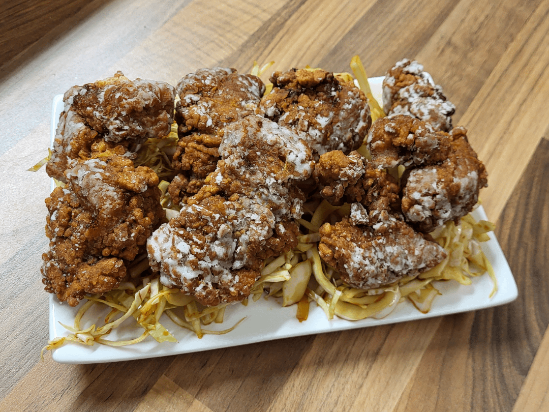 Karaage mit Weißkohl