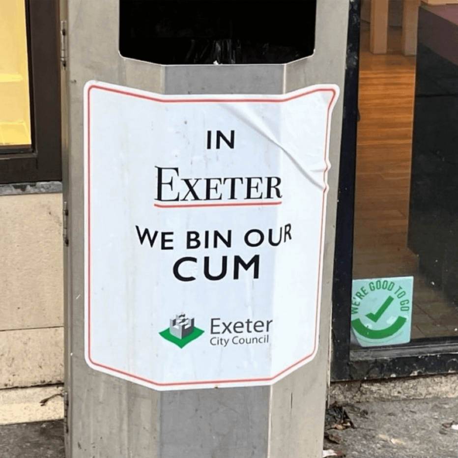 Exeter has cumpsters