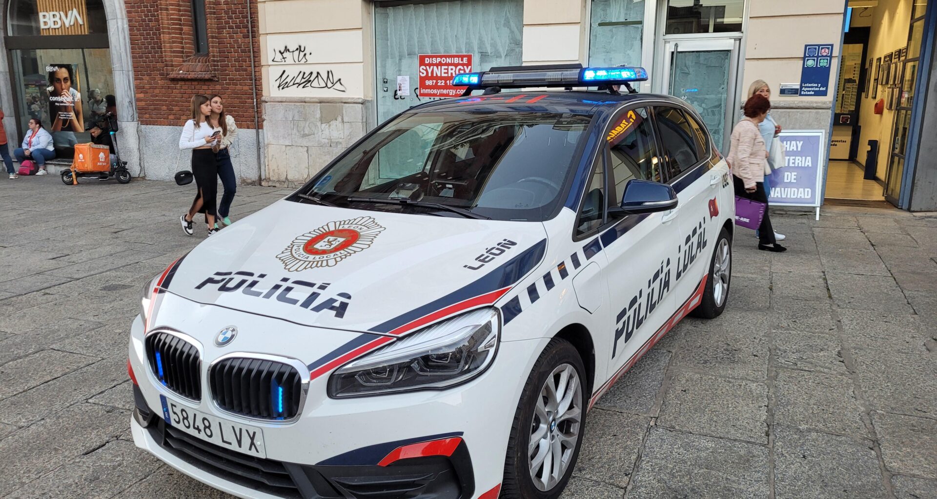 BMW police car, León, Spain