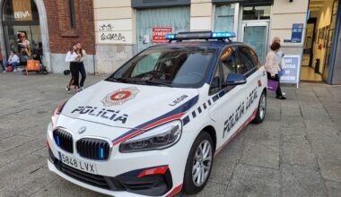 BMW police car, León, Spain