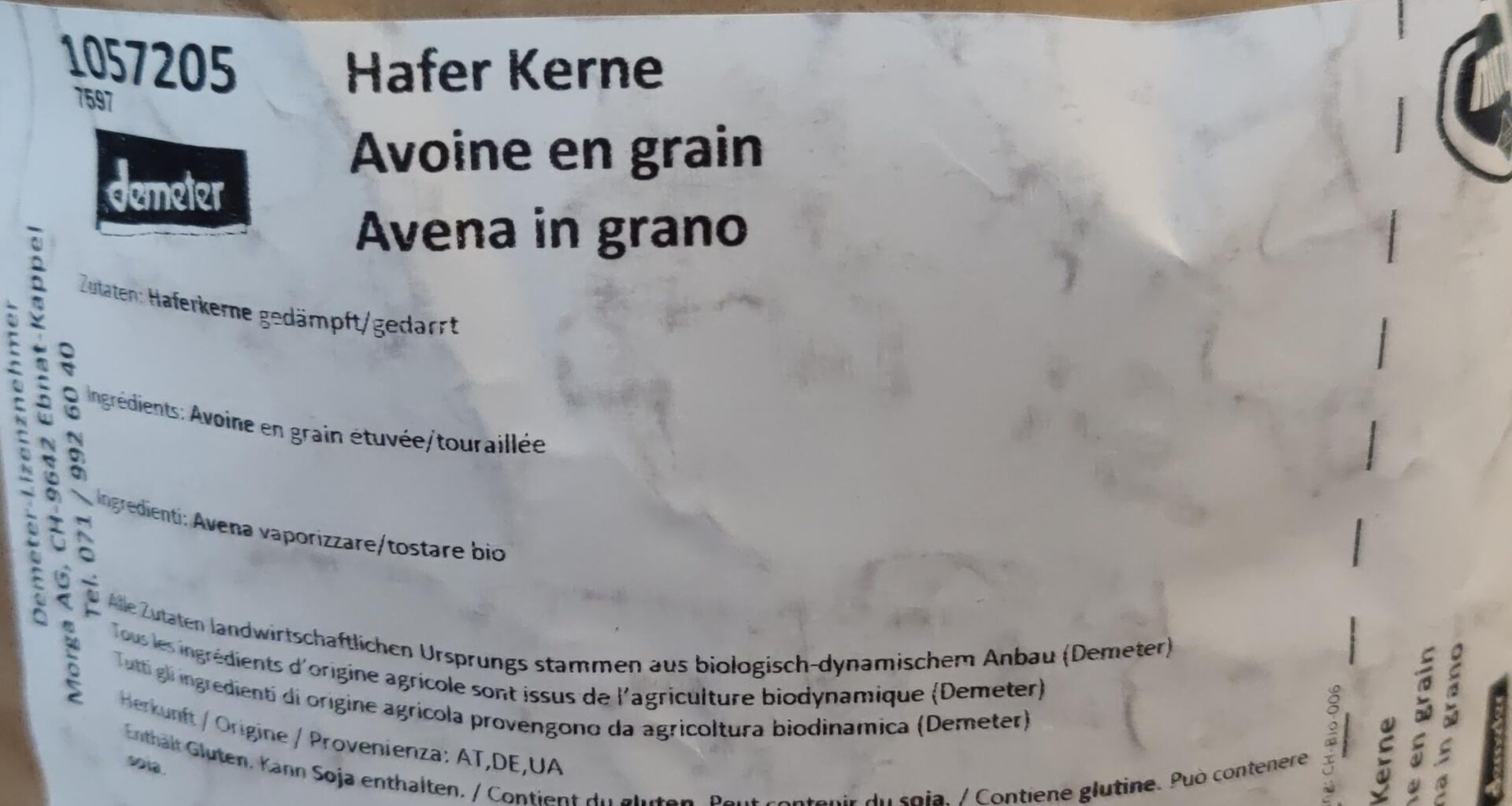 haferkernen für porridge?