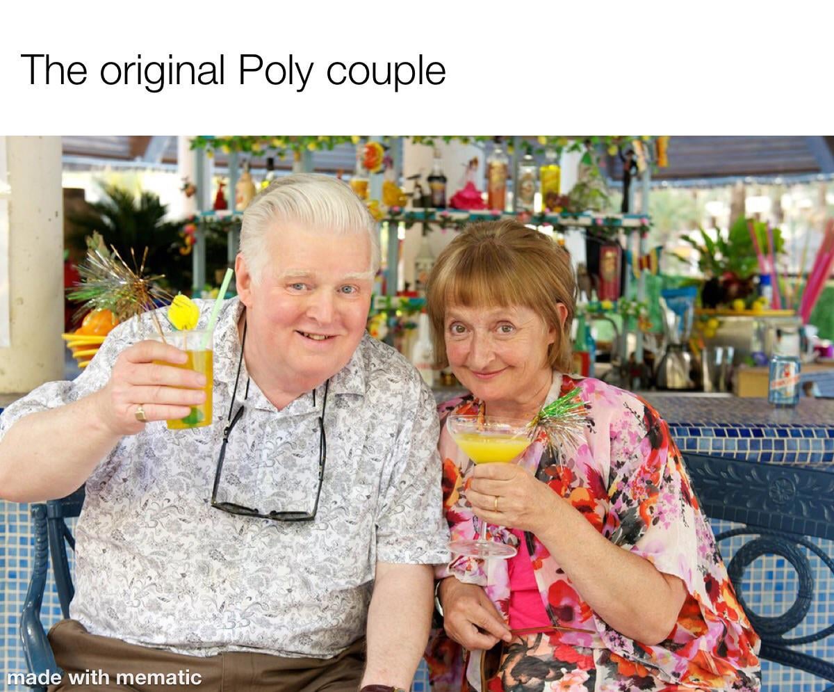 Donald and Jacqueline from “Benidorm” are the original poly couple