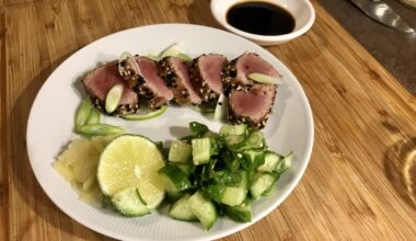 Dahingeschluderter Maguro Tataki