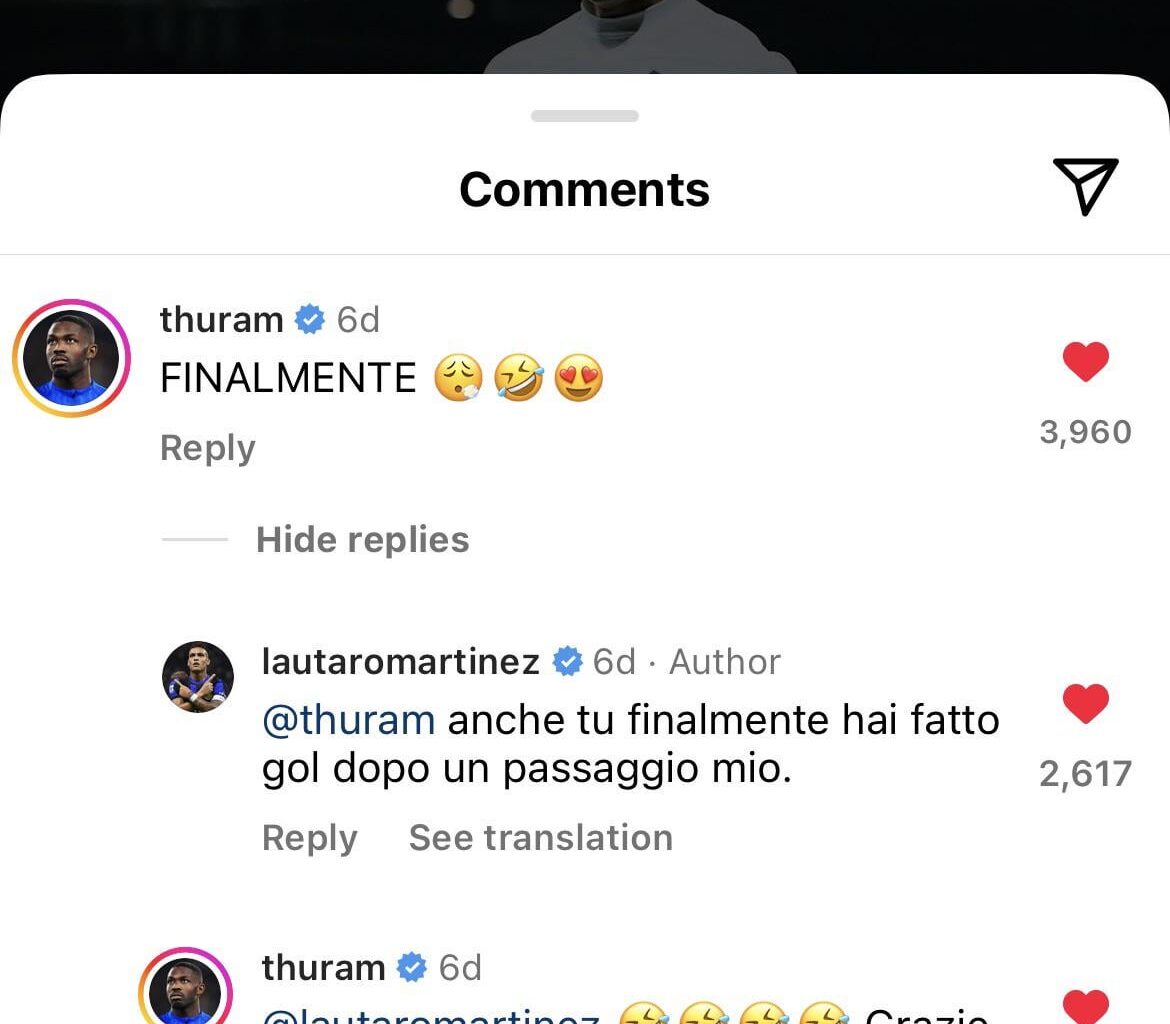 Found on Lautaro’s post game instagram post 😂