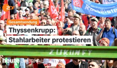 heute journal vom 30.04.2024 Protest bei Thyssenkrupp, Jobcenter, Unruhen an Columbia-Uni