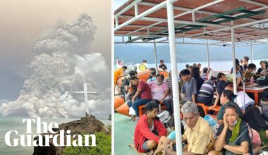 Indonesia: thousands evacuated as volcano eruption spreads ash as far as Malaysia