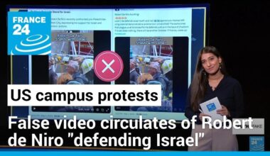 No, this video doesn’t show Robert De Niro confronting pro-Palestine protesters • FRANCE 24