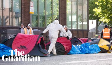 Police dismantle tent city in Dublin