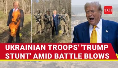 Ukrainian Troops Busy Burning Trump's Effigy As Russia Advances On Battlefield | Watch