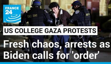 Fresh chaos, arrests on US college campuses as Biden calls for 'order' • FRANCE 24 English