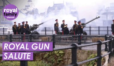 62-Gun Salute at Tower Wharf, Celebrating the First Anniversary of the Coronation