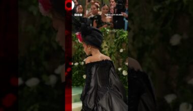 Zendaya wore two dresses by Galliano for the Met Gala. #Zendaya #MetGala2024 #Shorts #BBCNews