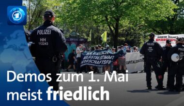 Demonstrationen zum 1. Mai meist friedlich verlaufen