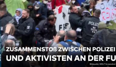 FREIE UNIVERSITÄT: Polizei räumt Pro-Palästina-Protestcamp! Ermittlungen wegen "Volksverhetzung"