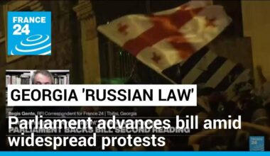 New protests underway in Tbilisi as "Russian law" advances in Georgian parliament • FRANCE 24