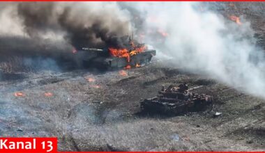 US M67 grenades burn and destroy modern Russian T-90M Proriv tank