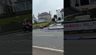 Moment motorbike rider is flung 25ft in the air after horror crash – and walks away