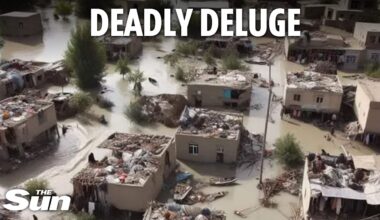 Horror moment ‘catastrophic’ floods obliterate towns in Afghanistan killing at least 300