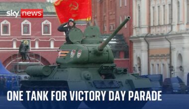 Russia Victory Day parade: Only one tank on display