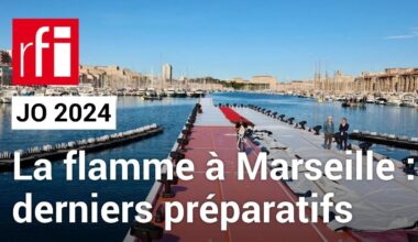 JO 2024: avant l’arrivée du «Belem», derniers préparatifs au Vieux-Port pour accueillir la flamme